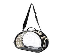 Dickly Transparent Cat Carrier Soft Sided Pet Tote Bag Bubble Bag with Breathable EVA Foam for Small Pets Suitable for Travel Shopping Walking, Gold S