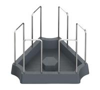 Dickly Turtle Feeding Bowl, Water Bowl, Feeding Tray, Turtle Feeding Bowl, Water Bowl for Crawling Pets, Lizards, Gray