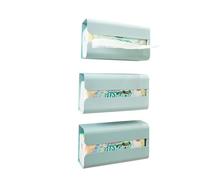Dickly Under Cabinet Paper Roll Holder Space Saving Design For Kitchen Laundry Room Office Desk Organization For Soft Pack Tissues Wet Garbage Bags Wrap Storage Rack, White