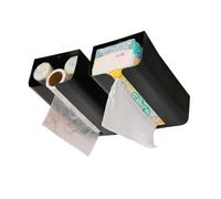Dickly Under Cabinet Paper Roll Holder Space Saving Design For Kitchen Laundry Room Office Desk Organization For Soft Pack Tissues Wet Garbage Bags Wrap Storage Rack, Black