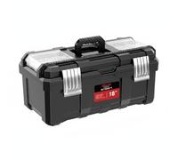 Dickly Utility Storage Container Tool Box Organizer Case Kit with Portable Body and Reinforced Corners for Electricians Repair, 18 Inch, Durable Model - Metal Buckle + Parts Box