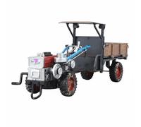 Dickly Vintage Alloy Tractor Model Farm Tractor Toy With Sound Light Effects And Manual Crank Distressed Finish Collectible With Adjustable Rear Tray, Vintage, Industrial, Rustic, Steampunk