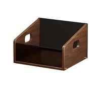 Dickly Vinyl Record Storage Box Stylish Display Box Record Holder and Book Rack with Convenient Handles Suitable for Bedroom, Large