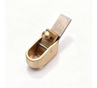 Dickly Violin Crafting Plane Luthier Hand Mini Thumb Solid Brass Housing with Stable and Central Adjuster Clean Smoothing and Shaping Suitable for Violin, Original Color, 1 18mm Blade