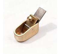 Dickly Violin Crafting Plane Luthier Hand Mini Thumb Solid Brass Housing with Stable and Central Adjuster Clean Smoothing and Shaping Suitable for Violin, Original Color, 2 16mm Blade