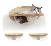 Dickly Wall Cat Climbing Frame With Scratching Pad Modular Climbing Shelf Stairs Wooden Vertical Mount System Suitable for Indoor Home Decor
