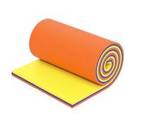 Dickly Water Floating Mat Drifting Mattress 3 Layer Portable Foam Pool Floating Raft Float Pad Float Raft for Summer River Boating, Yellow Blue Orange