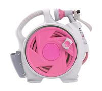 Dickly Water Pipe Trolley Hose Trolley Garden Hose Reel Mini Hose Storage Comfortable Handle Material PP for Patio Window Care Car Care, Pink