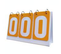 Dickly Waterproof Scoreboard Manual Flip Counter Tabletop Portable PVC And Stainless Steel Construction suitable for basketball volleyball table tennis school tournaments, Yellow