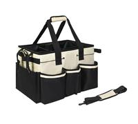 Dickly Wearable Organizer Cleaning Bag Storage Tote Detachable Shoulder Strap Exterior Pockets Foldable Dividers Portable Suitable for housekeeping supply transport