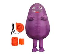 Dickly Whimsical Blow-Up Grimace Suit for Adults, Spooky Halloween Attire, L