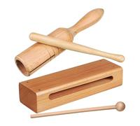 Dickly Wood Block Rhythm Block Music Toy Educational Percussion Instrument Includes Mallet