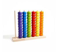 Dickly Wooden Bead Abacus Toy Counting Frame Abacus Bead Stacker Sorting Toy Early Math Tool Pieces Suitable for Toddler Play Preschool Learning Classroom Activities