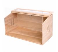 Dickly Wooden Breeding Enclosure Cage For Reptiles With Acrylic Top Opening And Ventilated Side Panels Suitable For Dedicated Small Animal Living Spots And Pet Corners, 40 30 30cm