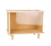 Dickly Wooden Hamster Digging Box with Transparent Viewing Window And Hiding Area for Creating Play And Resting Places for Hamsters, Large