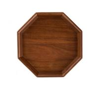 Dickly Wooden Serving Tray Faceted Geometric Tableware Acacia Wood Beverage Tray Distinctive Design Smooth Finish Suitable for gift giving home decoration, Extra Large, Octagonal Tray