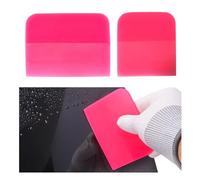 Dickno 2 PCS PPF Squeegee, Anti-Scratch Soft Small Rubber Squeegee, Car Window Edge Trimming Scarper for Curved Surfaces, Universal Vehicle Vinyl Wrap and Window Tint Tool (Pink)