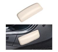 Dickno Car Knee Cushion, Soft Leather Auto Center Console Knee Leg Elbow Cushion Pad, Door Armrest Protective Pillow, Universal Vehicle Interior Accessories (Beige Full Grain Leather)