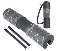 Dickplay Barbell Pad Squat Pad Comfy Extra Thick Foam Padding for Hip Thrusts Gym Fitness Work Out Heavy Duty Weightlifting Comfortable Squats Lunges Glute Bridges Fit Standard and Olympic Bars,Grey