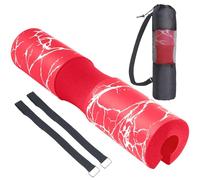 Dickplay Barbell Pad Squat Pad Comfy Extra Thick Foam Padding for Hip Thrusts Gym Fitness Work Out Heavy Duty Weightlifting Comfortable Squats Lunges Glute Bridges Fit Standard and Olympic Bars,Red