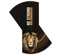 Dicksons Be Strong and Courageous Golden Lion 6.5 inch Paper Bookmark Pack of 12
