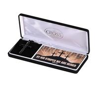 Dicksons By His Stripes We Are Healed Isaiah 53:5 Necklace for Men Black 24 inch Stainless Steel Pendant with Inspirational Scripture Card