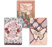 Dicksons Christian Notetaker Journal Set of 3 - Ruled Pages, He Hath Made Everything Beautiful Assorted Scripture Cover Designs, Inspirational Notebook Set for Bible Study, Prayer & Notes