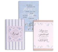 Dicksons Christian Notetaker Journal Set of 3 - Ruled Pages, This is the Day Assorted Floral Scripture Cover Designs, Inspirational Notebook Set for Bible Study, Prayer & Notes