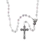 Dicksons Elegant Rosary Necklace Classic Crucifix & Miraculous Medal Catholic Prayer Beads for Men & Women - Durable & Handcrafted Religious Giftable, Zinc, No Gemstone