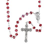 Dicksons Elegant Rosary Necklace Classic Crucifix & Miraculous Medal Catholic Prayer Beads for Men & Women - Durable & Handcrafted Religious Giftable, Zinc, No Gemstone