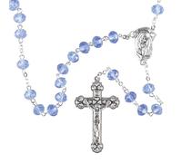Dicksons Elegant Rosary Necklace Classic Crucifix & Miraculous Medal Catholic Prayer Beads for Men & Women - Durable & Handcrafted Religious Giftable, Zinc, No Gemstone