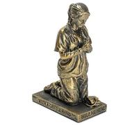 Dicksons Help Me Heal Praying Nurse 5 inch Gold Resin Stone Table Top Figurine