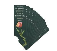 Dicksons Inspirational Christian Bookcard Bookmark for Books, Bible Study, Journals 2.5 x 7 Inch Laminated Card Stock Floral Lord is My Shepherd Pack of 12