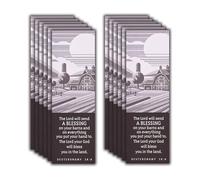 Dicksons Inspirational Christian Bookmark for Books, Bible Study, & Journals 2 x 6 Inch Paper Farm Lord Will Send a Blessing Pack of 6