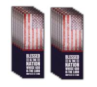 Dicksons Inspirational Christian Bookmark for Books, Bible Study, & Journals 2 x 6 Inch Paper Patriotic Blessed is The Nation Pack of 6