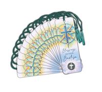 Dicksons Inspirational Christian Bookmark with Tassel & Cross Charm, Accessory for Books, Bible Study, & Journals 2 x 6 Inch Paper Blessings on Your Baptism Blue Pack of 15