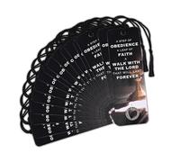 Dicksons Inspirational Christian Bookmark with Tassel & Heart Charm, Accessory for Books, Bible Study, & Journals 2 x 6 Inch Paper Step of Obedience Leap of Faith Pack of 15