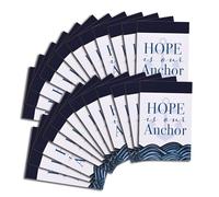 Dicksons Inspirational Christian Itty Bitty Blessing Card Bookmark, Handout Cards for Encouragement 2 x 3 Inch Paper Hope is Our Anchor Pack of 24