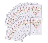 Dicksons Inspirational Christian Itty Bitty Blessing Card Bookmark, Handout Cards for Encouragement 2 x 3 Inch Paper Floral Heart Thank God for You Pack of 24