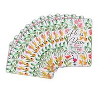 Dicksons Inspirational Christian Pocketcard Bookmark, Church Handout Cards for Easter 2.5 x 3.75 Inch Paper Floral He is Risen Indeed Pack of 12