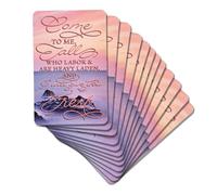 Dicksons Inspirational Christian Pocketcard Bookmark for Books, Bible Study, Journals 2.5 x 4 Inch Card Stock Come to Me All Who Labor Pack of 12