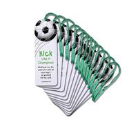 Dicksons Inspirational Christian Sport Tassel Bookmark for Books, Bible Study, Journals 2 x 6 Inch Card Stock Soccer Whatever You Do Pack of 12