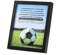 Dicksons Inspirational Christian Sport Wall Hanging Shadow Box Style Framed Wall Décor for Home 11 x 9 Inch Wood and Glass Soccer Strength Comes From Knowing You
