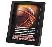 Dicksons Inspirational Christian Sport Wall Hanging Shadow Box Style Framed Wall Décor for Home 11 x 9 Inch Wood and Glass Basketball Strength Comes From Knowing You