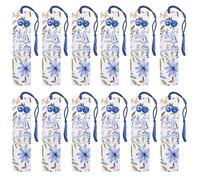 Dicksons Inspirational Christian Tassel Bookmark for Books and Novels 1.5 x 6 Inch Laminated Paper Floral Faith Comes by Hearing Pack of 12