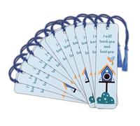 Dicksons Inspirational Christian Tassel Bookmark for Books, Bible Study, & Journals 1.5 x 6 Inch Paper Birdhouse I Will Teach and Lead Pack of 12