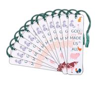 Dicksons Inspirational Christian Tassel Bookmark for Books, Bible Study, & Journals 1.5 x 6 Inch Paper God Made Us All Pack of 12
