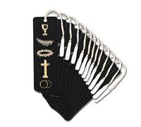 Dicksons Inspirational Christian Tassel Bookmark for Books, Bible Study, Journals 2 x 6 Inch Card Stock Easter Icons Pack of 12