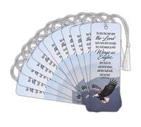 Dicksons Inspirational Christian Tassel Bookmark for Books, Bible Study, & Journals 2 x 6 Inch Paper Eagle Lord Shall Renew Their Strength Pack of 12