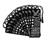 Dicksons Inspirational Christian Tassel Bookmark for Books, Bible Study, & Journals 2 x 6 Inch Paper Patriotic One Nation Under God Pack of 12